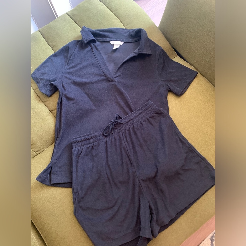 Moving Sale: NWOT French Terry Set (Polo + Shorts)